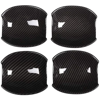 

Car Carbon Fiber Side Door Handle Bowl Cover Trim Exterior Accessories Car Styling Sticker for Jaguar XE XF 2016-2019