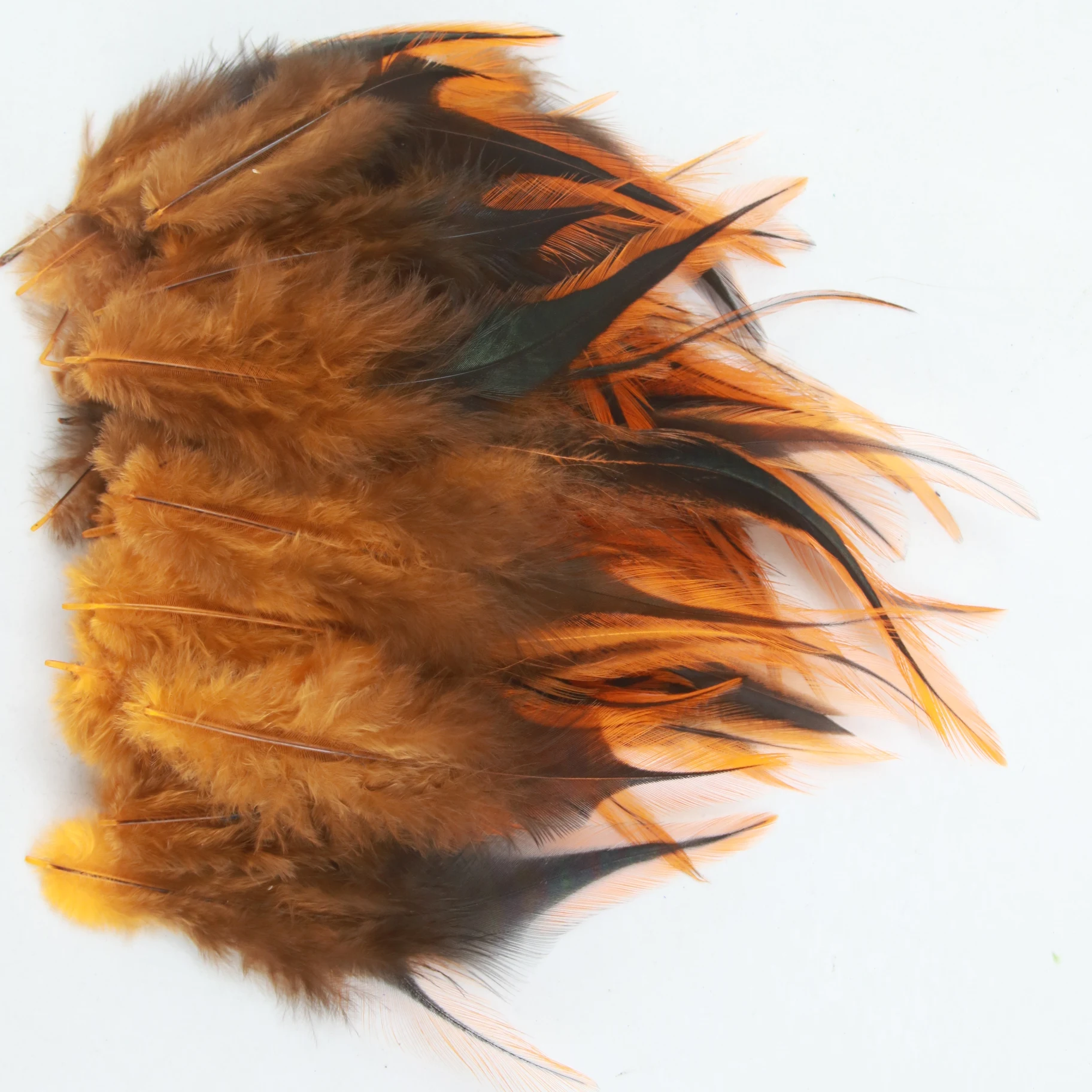 Natural 12-15CM (5-6 inches) Pheasant Silver Edge Pointed Dyed Orange 100PCSDIY Craft Ornament Material Dream Catcher Feather | Дом и сад
