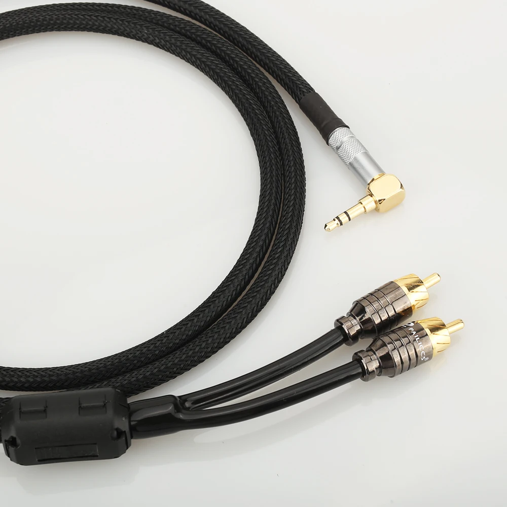 HiFi cable audio RCA cable Audio signal wire plug  3.5mm aux plug convert two RCA plug
