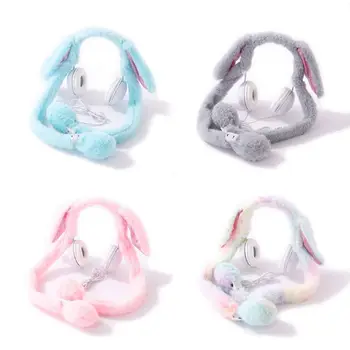 

Glowing Plush Moving Rabbit Ears Hat Headsets Dancing Bunny Ears Pinching Airbag to Move Cartoon Animal Plush Toys