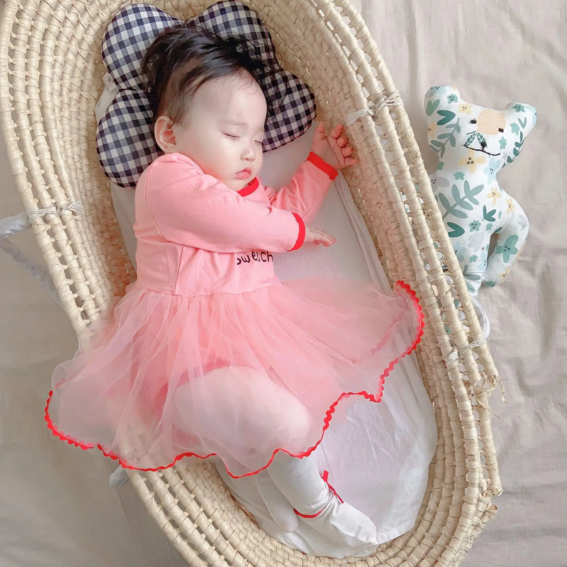 Детский хлопковый комбинезон с длинным рукавом на весну-осень | Детская одежда и