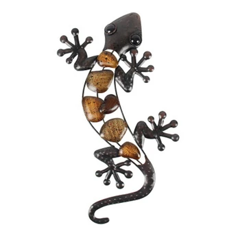 

Home Decor Metal Gecko Wall for Garden Decoration Outdoor Statues Accessories Sculptures and Animals Jardin B