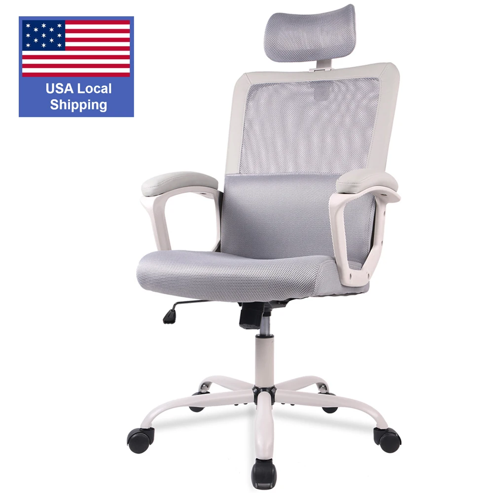 USA Local Shipping Ergonomic Office Chair Adjustable Headrest Mesh Desk Chair Computer Task