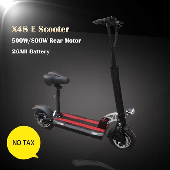 

high power 48v 800w electric scooter 26ah battery rear motor Foldable electric bike with seat electric skateboard kick e scooter