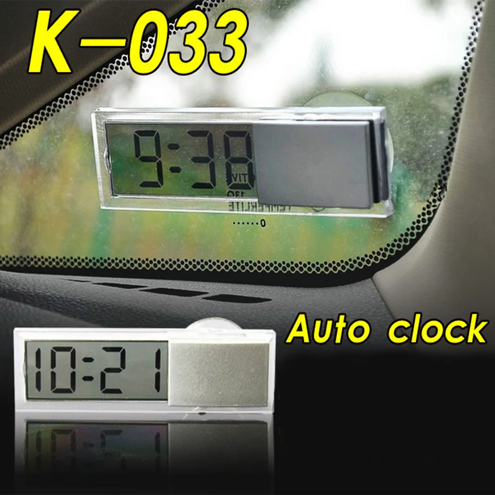 

Digital LCD Display Car Electronic Clock With Sucker Cool Car Digital Clock Mini Car Styling Auto Interior Accessories