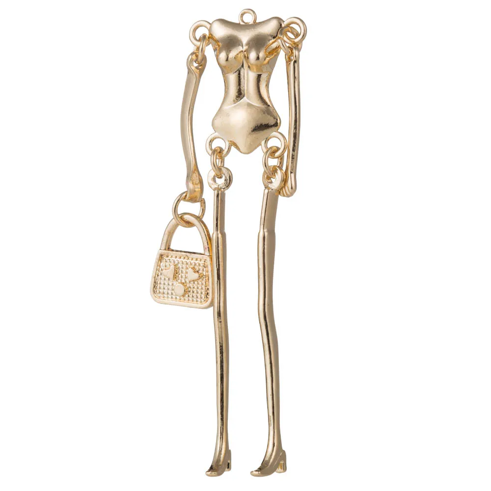 

2018 Hot Sale Black silver Gold Alloy Doll Assorted Naked Bodies DIY Doll Necklace skeleton Accessories Statements Handmade gift