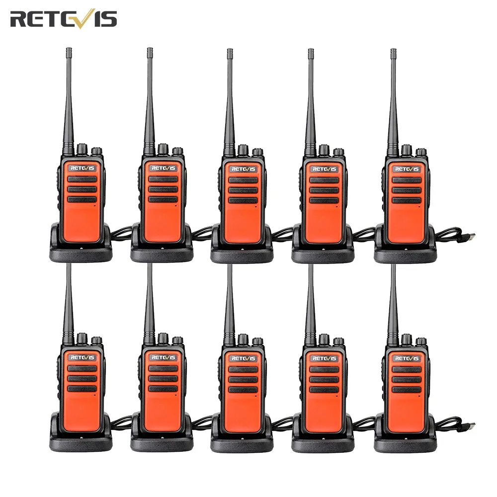 

10pcs Retevis RT666/RT66 Walkie Talkie PMR Radio UHF PMR 446 VOX USB Charging 2 Way Radio Transceiver Comunicador Walkie-Talkie