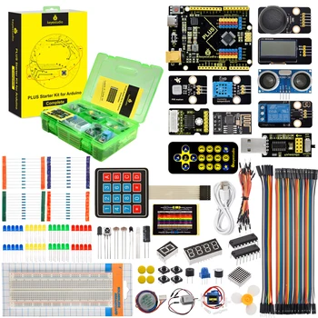 Keyestudio stem completo iot starter kit para arduino uno starter kit projetos eletrônicos suporte zero programação gráfica