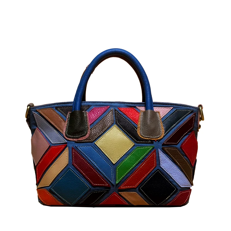 

Leather ladies bag geometric elements leather handbags shell bag handbag simple temperament small bag shoulder diagonal tide bag