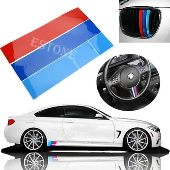 

Hot 2019 4D Carbon Fiber M-Colored Stripe Decal Sticker For BMW Exterior or Interior Decoration Drop shipping