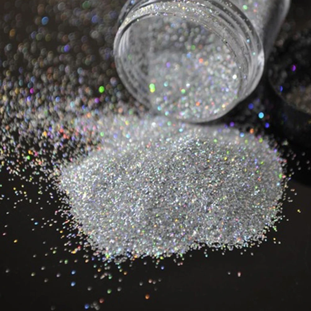 10g Nail Fine Glitter Dust Powder Holographic Iridescent Metallic Body Nail Art DIY Craft Decorations Shining Pigment Manicure