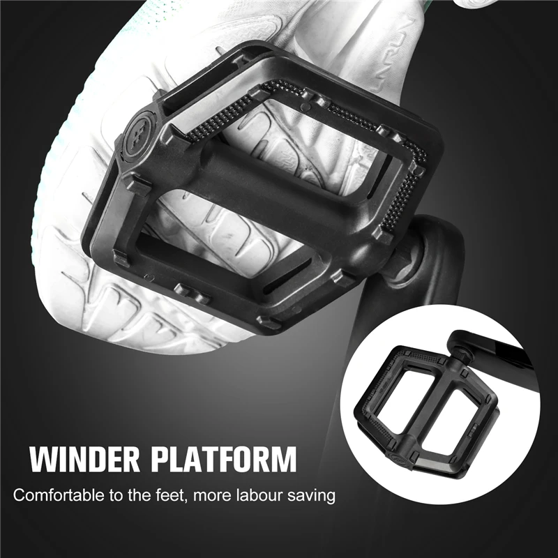 WEST BIKING MTB Road Bike Pedals Bicycle Pedal Cycling Mountain Bike Foot Plat Anti-slip 9''16 Standard Universal 1 Pair Pedals
