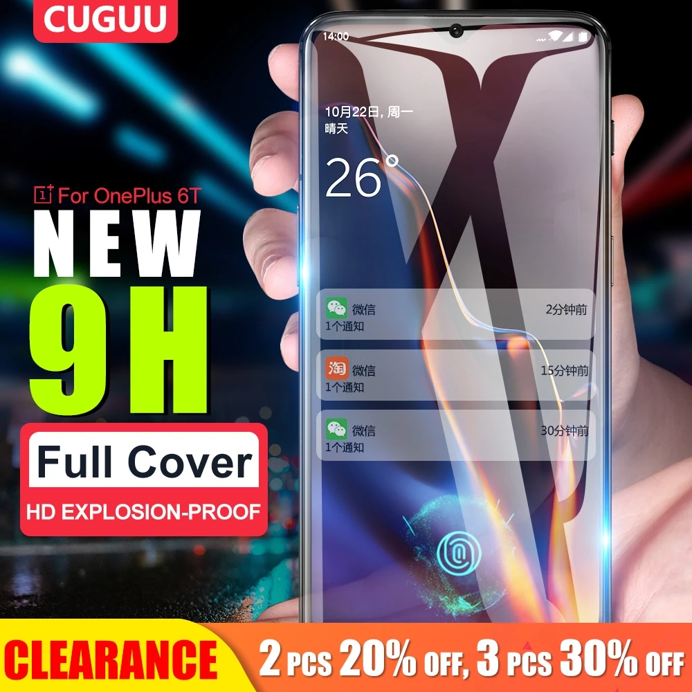 

[Clearance] For Oneplus 5 5T 6 9H Tempered Glass Screen Protector Film For Oneplus 3 3T Full Cover Screen Protector Glass Film