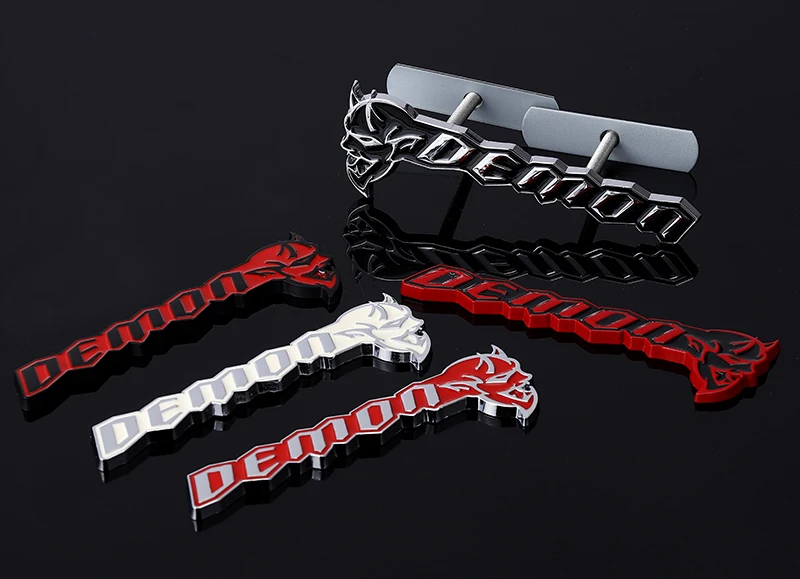 

XCCPJ 3D Metal Car Grill Emblem Badge for Dodge Challenger SRT Demon SRT8 RC Hellcat Front Hood Grill Auto Styling Car Accessory