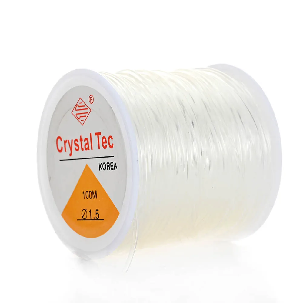 IYOE 0.5-1.5mm corda elastica filo elastico trasparente per gioielli che fanno collana braccialetto fai da te accessori con perline