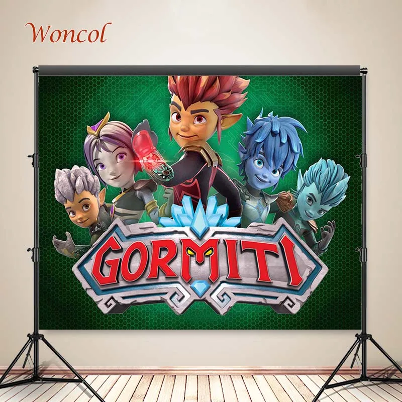 Woncol Gormiti Foto Fondali Bambino Compleanno Fotografia Sfondi Azurite Decor Banner Poster Vinile Studio Fotografico