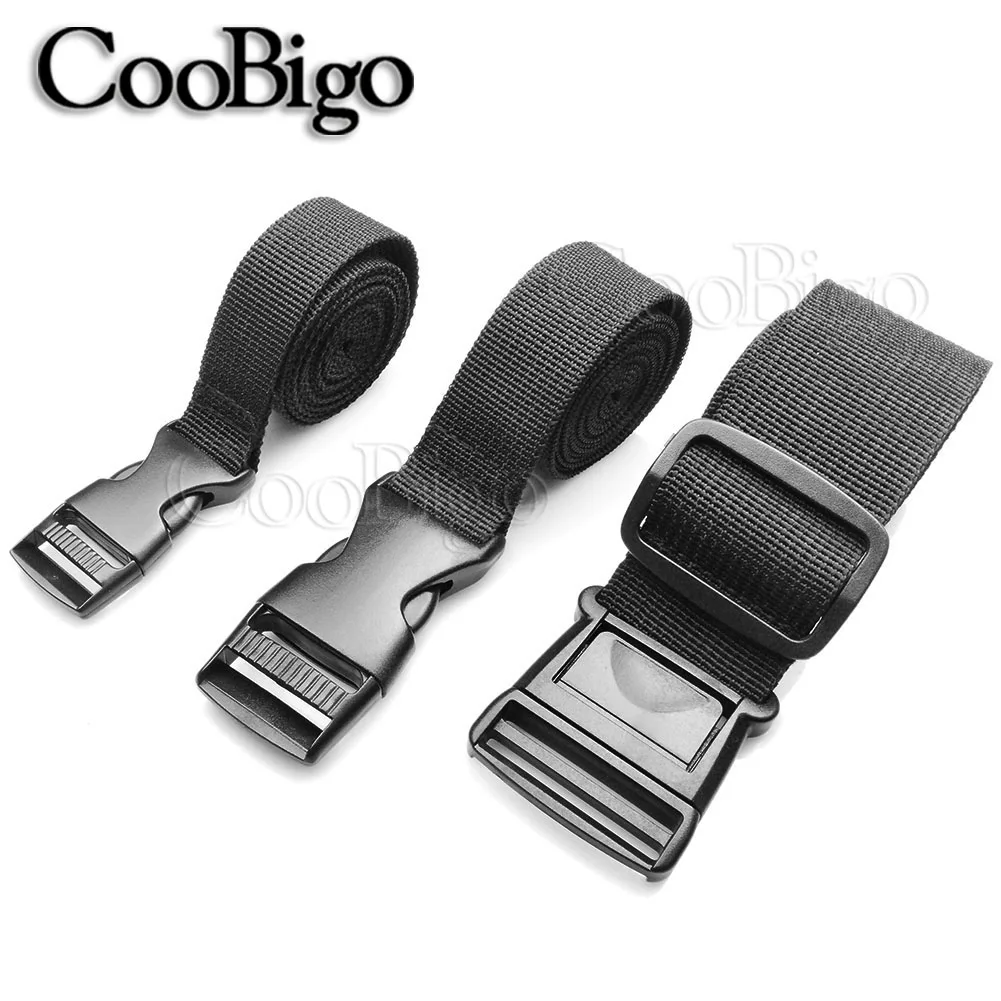 120CM Side Release Buckle Tighten Strap Tied Band Outdoor Camping Sleeping Bag Mattress Tent Tactical Backpack Belt Webbing 2pcs