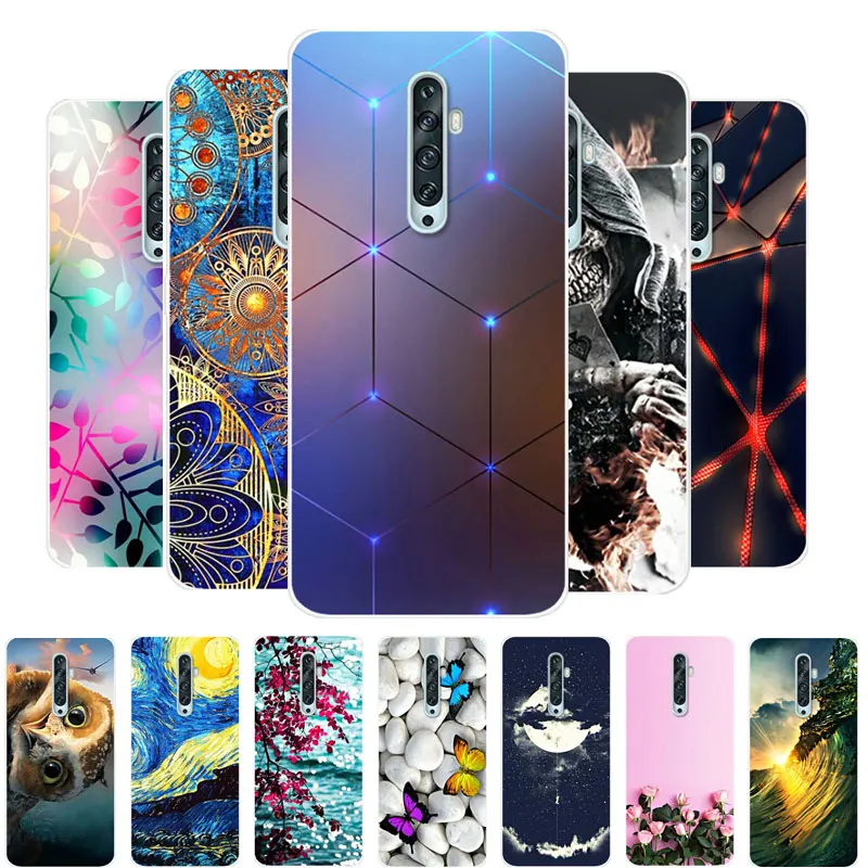 

For Reno 2Z Case OPPO Reno 2Z Case Silicone TPU Soft Back Cover Phone Case For OPPO Reno2 Z Cases Reno2 F Reno2F Reno2Z Bumper A