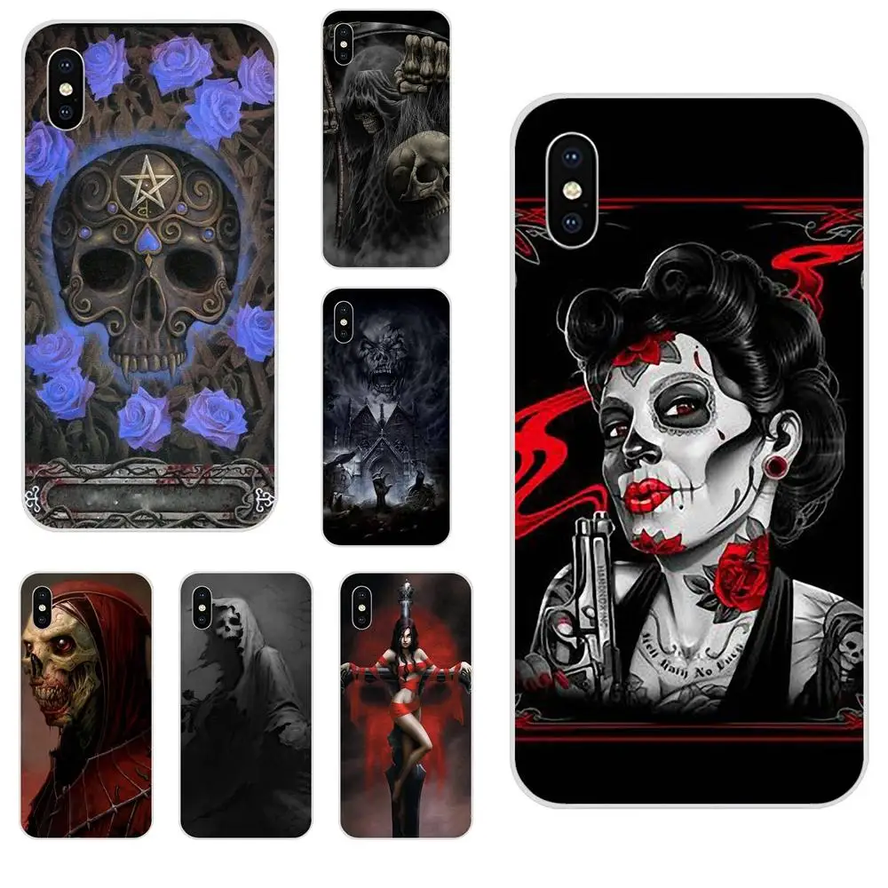 

Soft TPU Accessories Case Gothic S Death Fantasy For Huawei P7 P8 P9 P10 P20 P30 Lite Mini Plus Pro Y9 Prime P Smart Z 2018 2019