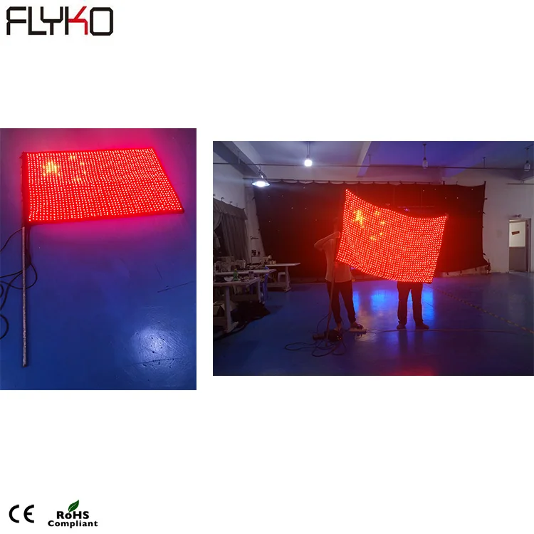 Популярный светодиодный флаг видения светодиодный тканевый фон RGB светодиодная завеса для зрелищных мероприятий
