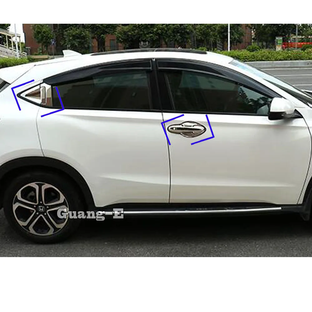 Для Honda hr-v HR-V Vezel крышка автомобиля защитный детектор отделка из нержавеющей стали Наружная, дверная чаша подлокотник лампа рамка часть