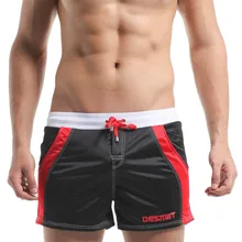 Мужские шорты для серфинга, Лоскутная полиэфирная сетка, быстросохнущие Короткие штаны для пляжного спортзала, домашняя Спортивная одежда для отдыха