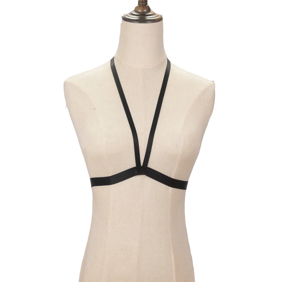 Fashion Harness Lingerie Women Fetish Tops Crop Bodysuit Harajuku Gothic Body Cage Bra Festival Bralette Harness