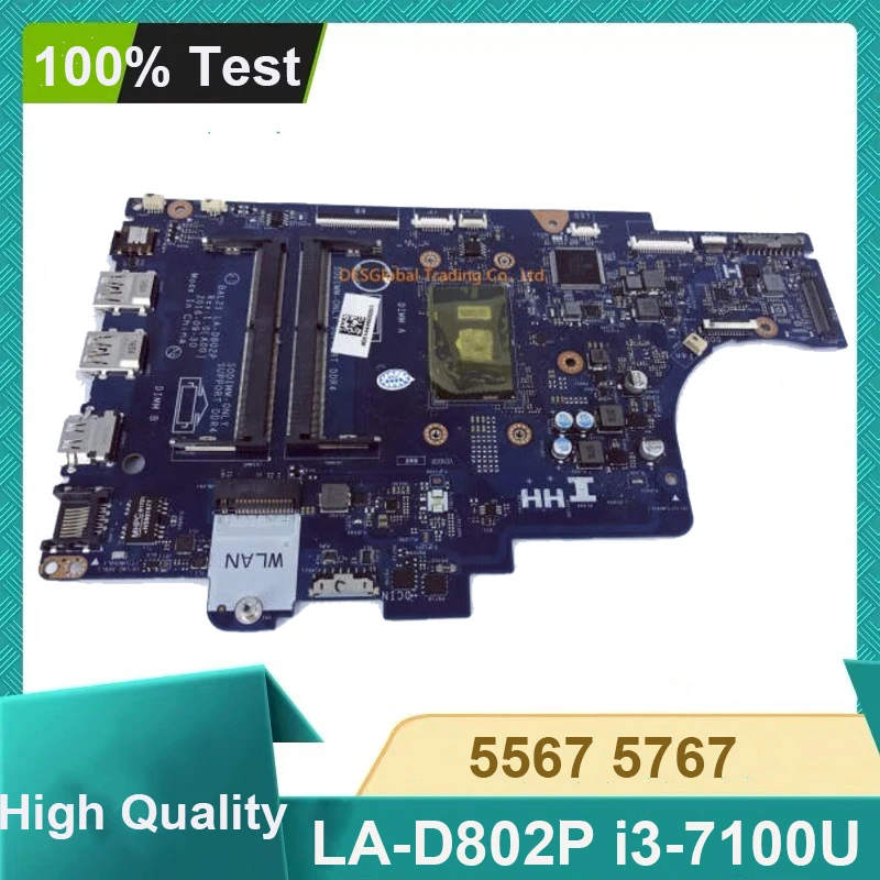  CN-057K0H 057K0H 57K0H BAL21 LA-D802P For Dell Inspiron 15 5567 5767 Laptop Motherboard Mainboard i