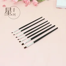 Инструменты для маникюра, карандаш для маникюра, семь наборов, Черная Кисть для фототерапии, французская ручка для фототерапии, широкая кисть, состоящая из