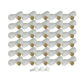 

30Pcs Misting Nozzles Kit Cooling System Mister Nozzles Slip-Lock Tees Fog Nozzles for Patio Misting System Garden