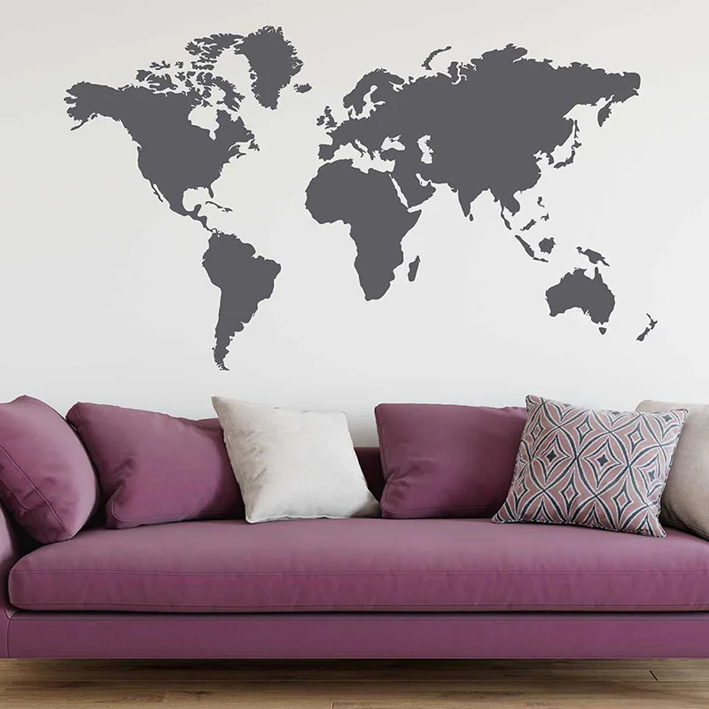 World Map Wall Decal Bedroom Decor | Дом и сад