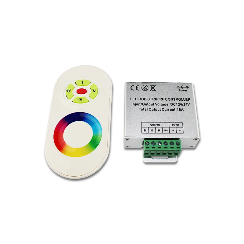 

Smart RGB LED Controller Dimmer DC 5V 12V 24V 18A 3 Channel 15 Modes Wireless Touch RF Remote Controller for RGB LED Strip Light