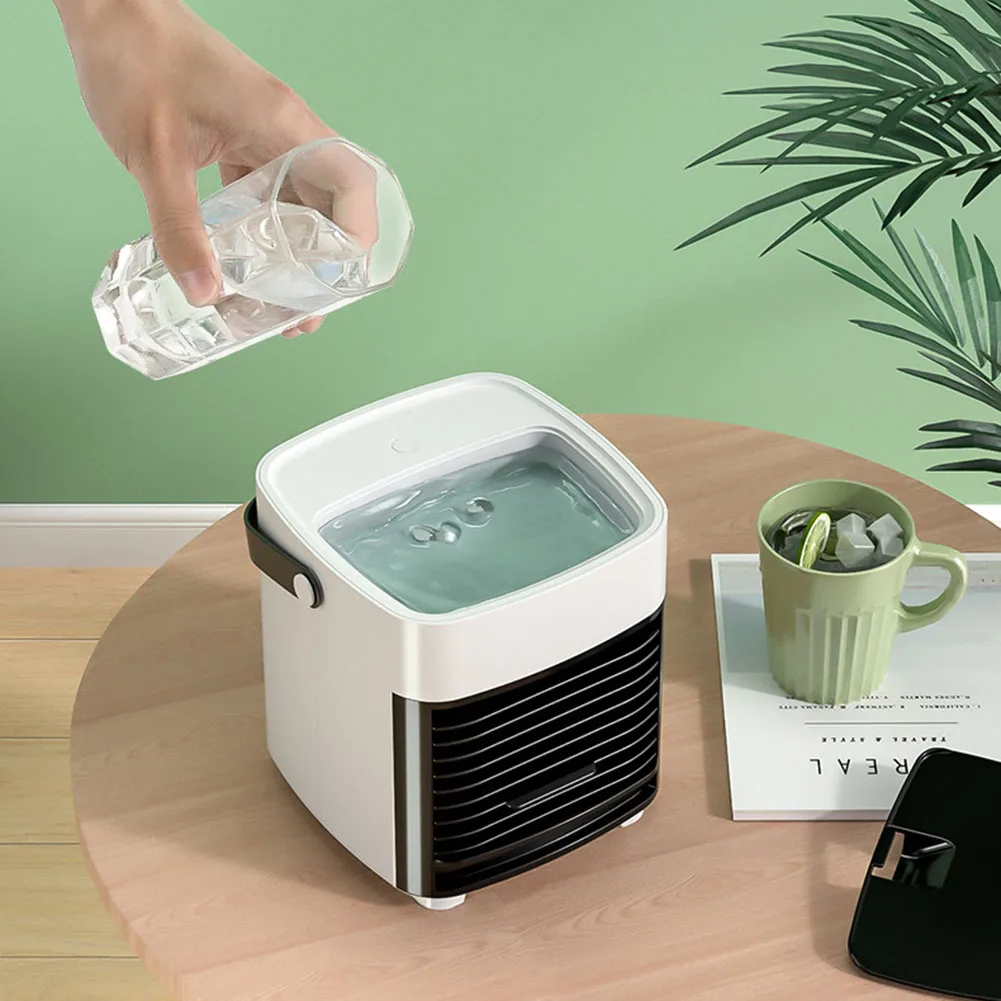 Rechargeable Desktop Air Conditioner Conditioning USB Mini Cooler Digital Display Cooling Fan for Office Home Vehicle | Дом и сад