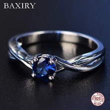 Piedras preciosas de moda anillo de plata amatista anillo de zafiro azul anillo de plata 925 joyería aguamarina anillos de compromiso para mujer
