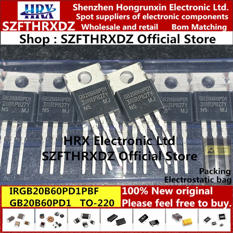IRGB20B60PD1PBF GB20B60PD1 TO-220 GB20B60PDI TO220 IRGB20B60PD1 IGBT транзистор 600 в 20A 50 шт./трубка(50 шт