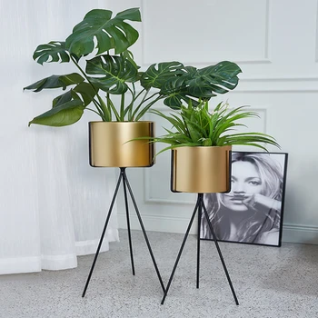 

Nordic Simple Wrought Iron Floor-standing Living Room Flower Pot Plant Frame Green Flower Shelf Creative Decorative Green Plant