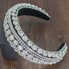 New Personality European Palace Style Luxury Sparkly Rhinestones Headband Baroque Crystal Thick Sponge Hair Bnad Women Party ► Photo 3/6