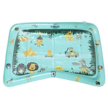 

1 Set of Inflatable Water Pad Cartoon Summer Patted Pad Swatting Cushion for Baby Toddlers with Inflator (Square)