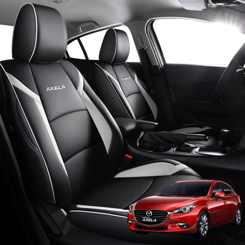 Auto Sport High-quality leather accessories Car Seat Cover Custom Fit Special for Mazda 3 Axela 2014 2015 2016 2017 2018 2019