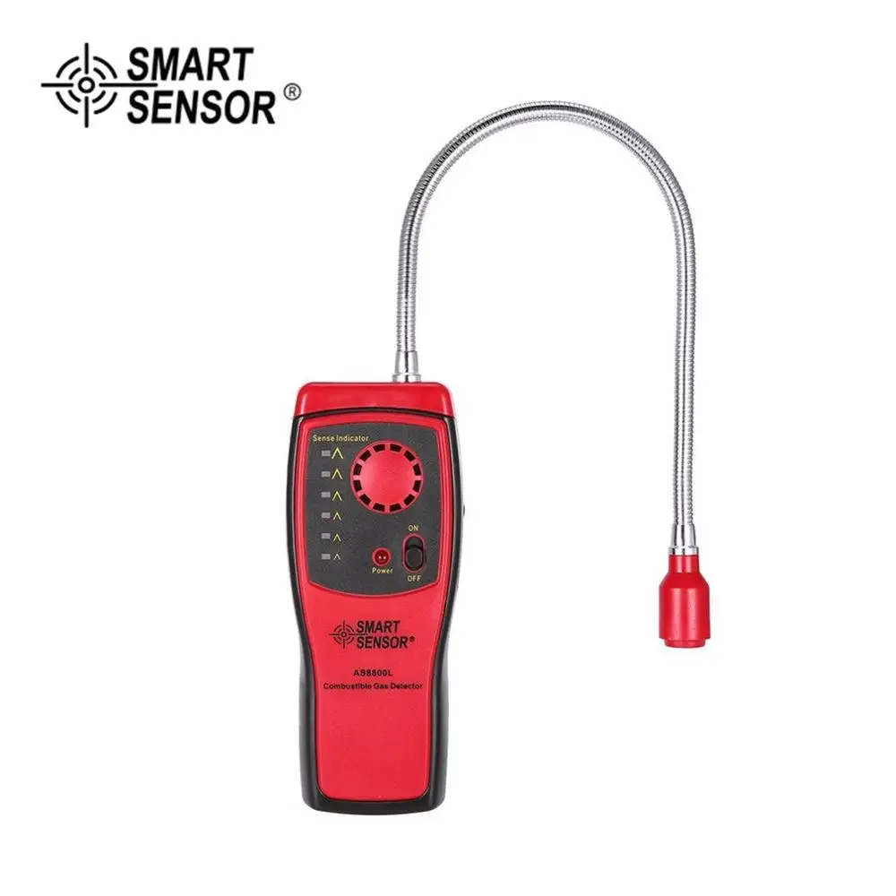

SMART SENSOR AS8800L Combustible Gas Detector Flammable Natural Gas Leakage Tester Tool Methane Gas Leak Detector Analyzer