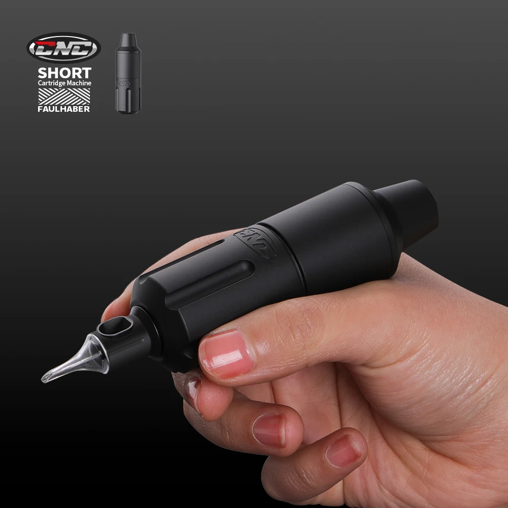 CNC новая короткая ручка роторный картридж тату машина FAULHABER мотор RCA соединение Профессиональные татуировки художники