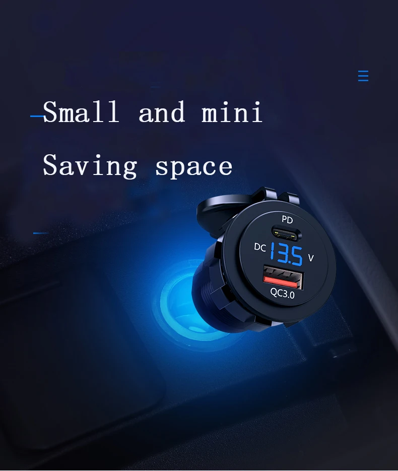 Зарядное устройство CHELINK с USB портом и индикатором напряжения QC 3 0|Кабели адаптеры