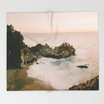 

California Coral Fleece Design Blankets Big Sur California Throw Blanket Sofa Throw Blanket 150x200 Fleece Throws for Bed
