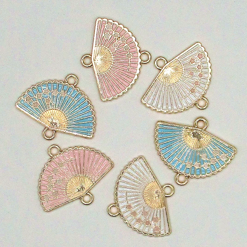 10-Pcs-Set-Vintage-Small-Charm-Enamel-Fan-Pendant-Necklace-Fit-DIY-Bracelet-Jewelry-Making-Decoration(1)