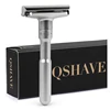 QSHAVE Adjustable Safety Razor Double Edge Classic Mens Shaving Mild to Aggressive 1 6 File