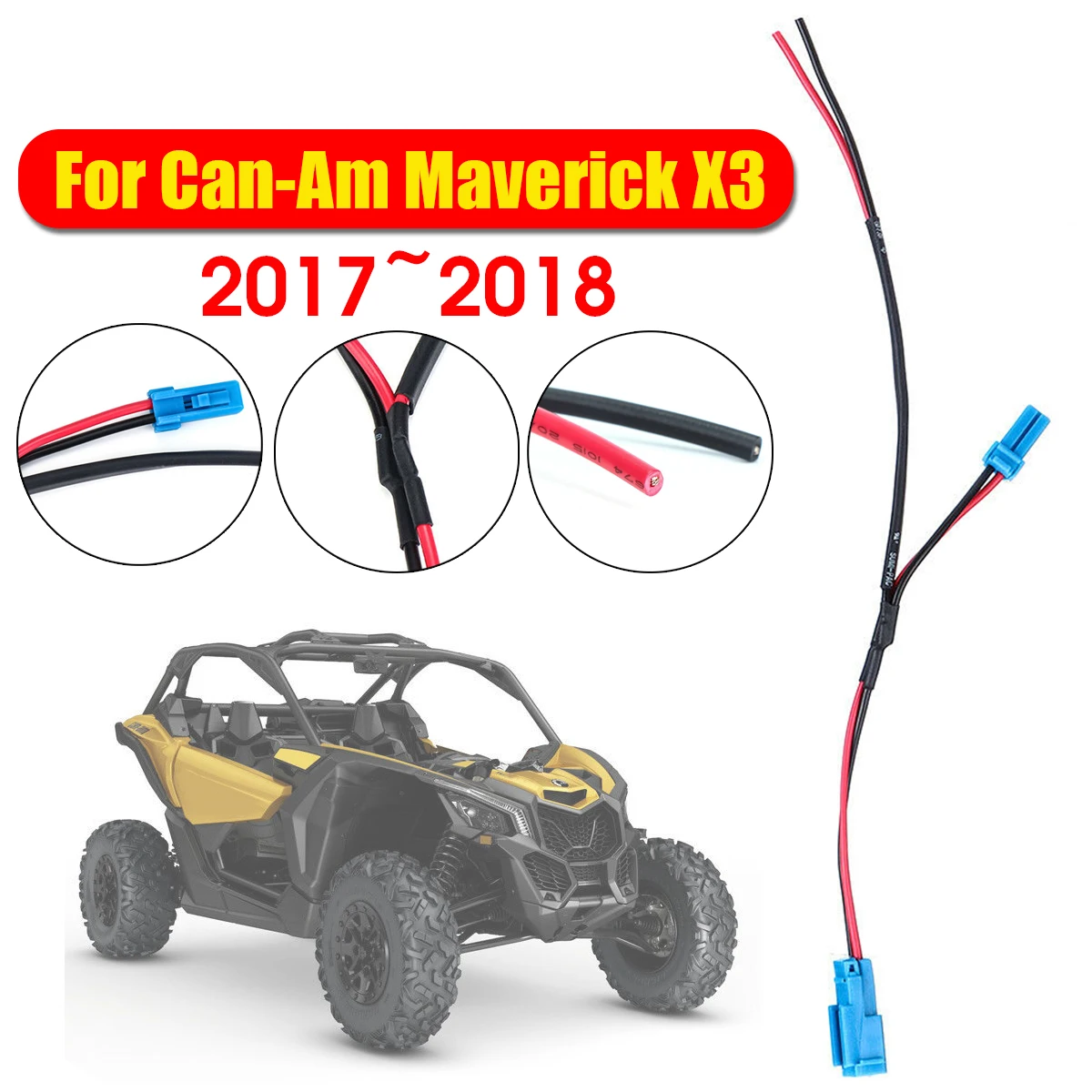 Порт питания проводка Pigtail+ двойной USB светодиодный зарядное устройство разъем UTV ATV для Can-Am Maverick X3 внедорожный