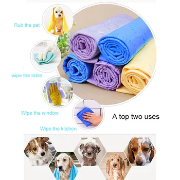 

Pet Towel Soft Absorbent Bath Towels Dog Cats Pet Easy Cleaning JS23