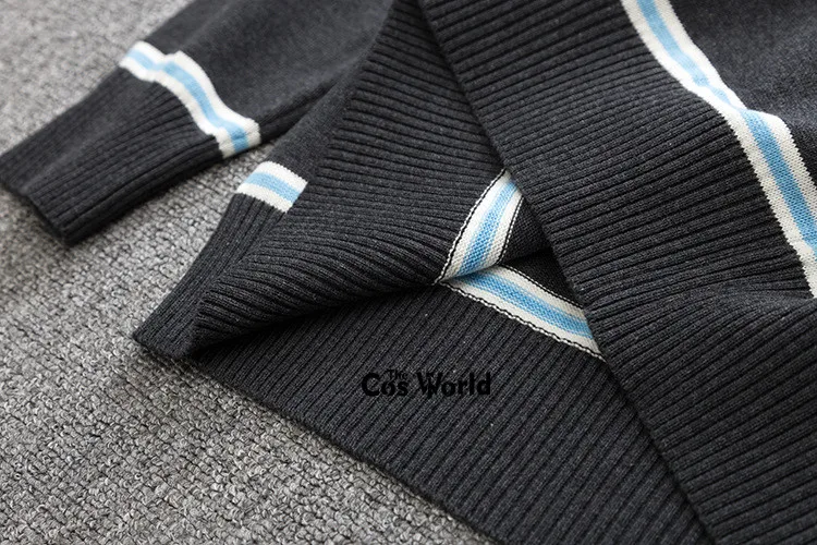 XS-XXL весна осень мужские женские длинные рукава в полоску вязаные топы пуловеры с v-образным вырезом Свитера для JK школьная форма Студенческая одежда