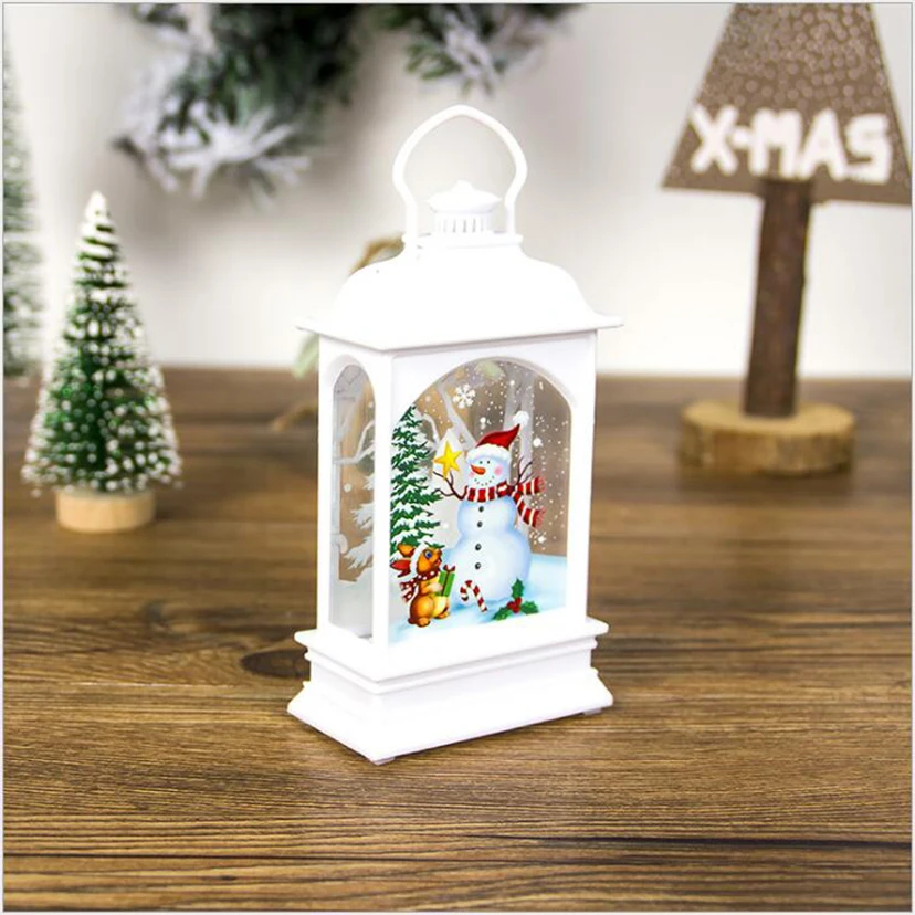 Санта-Клаус светодиодный светильник с пламенем, лампа с эффектом ветра, креативный домашний винтажный декор, подарки на Хэллоуин и Рождество, светодиодный светильник