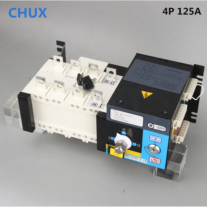 

Dual Power Automatic Transfer Switch 4P 125A 3 Phases PC Grade 2 in 1 out 380v Circuit Breaker Isolation type ATS